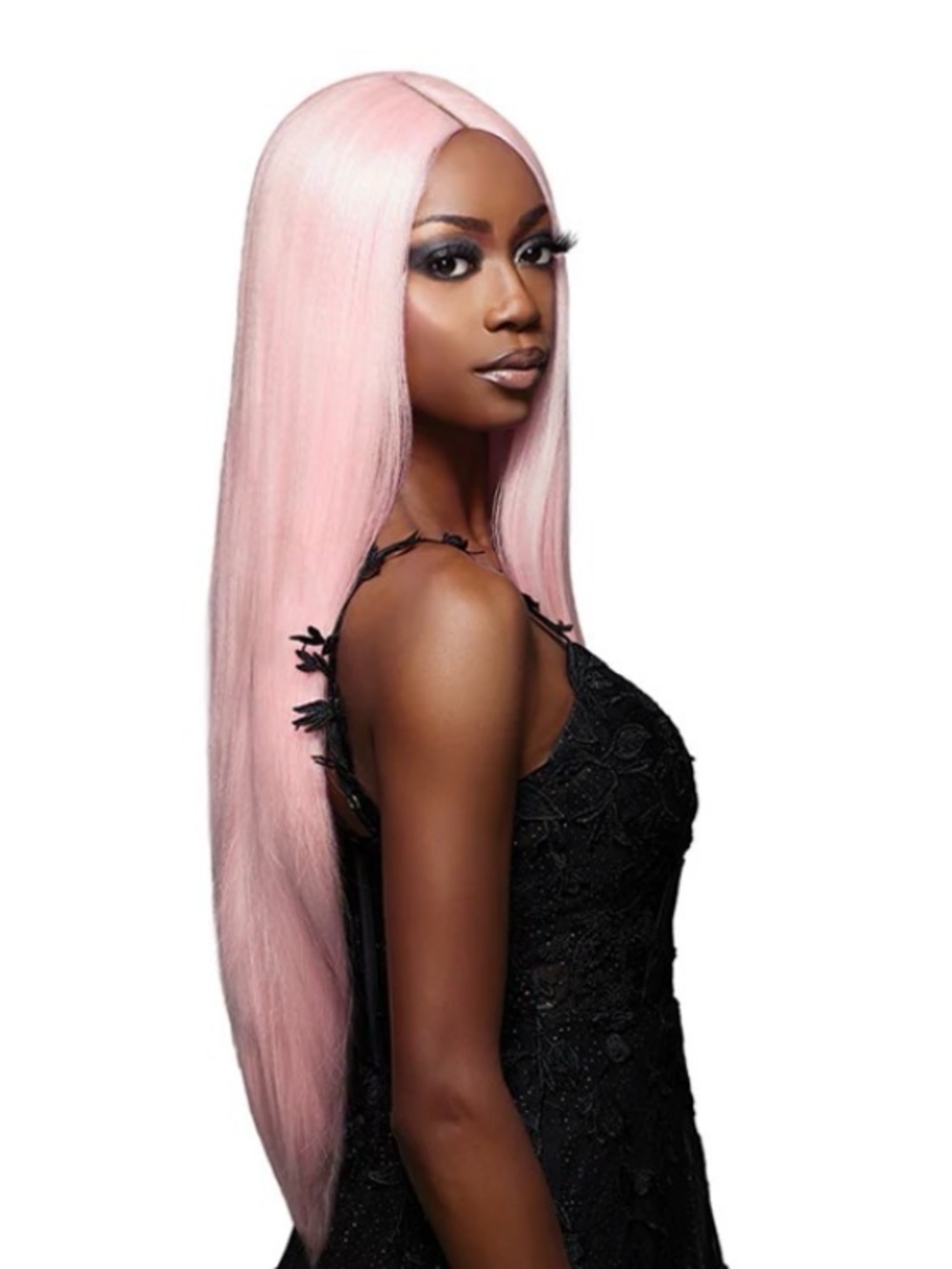 SILVER Long Straight Lace Front Wig for Women - Smooth Sleek Finish
